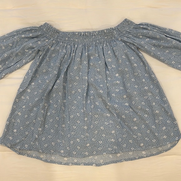 🎉HP🎉 One Clothing Off the Shoulder Blouse - Light Blue - Picture 1 of 6